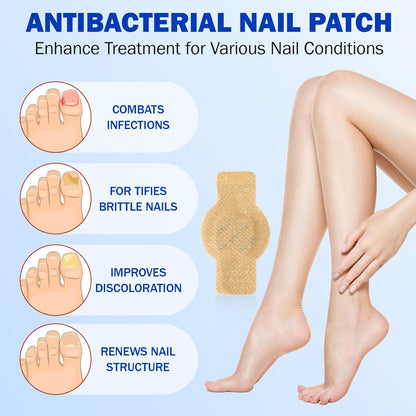 Nail Patches for Toenail Repair – 42PCS Overnight Nail Support for Damaged